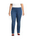 ფოტო #1 პროდუქტის Plus Size Starfish Mid Rise Knit Denim Straight Jeans