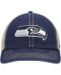 Фото #3 товара Men's College Navy, Natural Seattle Seahawks Trawler Trucker Clean Up Snapback Hat