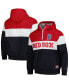 Men's Navy Boston Red Sox Ripstop Raglan Quarter-Zip Hoodie Windbreaker Jacket