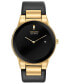 ფოტო #1 პროდუქტის Eco-Drive Men's Axiom Black Leather Strap Watch 40mm