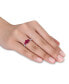 ფოტო #5 პროდუქტის Ruby (1-1/2 ct. t.w.) & Diamond (1/6 ct. t.w.) Ring in 14k Rose & White Gold