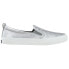 Фото #2 товара Sperry Crest Twin Gore Metallic Slip On Womens Silver Sneakers Casual Shoes STS