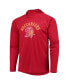 Фото #2 товара Men's Red Tampa Bay Buccaneers Throwback Raglan Hoodie Long Sleeve T-shirt