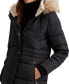 Фото #3 товара Women's Faux-Fur-Trim Hooded Puffer Coat, Created for Macy's