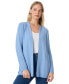 Petite Open-Front Long-Sleeve Cardigan