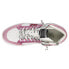 Vintage Havana Dream Glitter Perforated High Top Womens Pink, Silver, White Sne