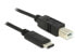Delock 0.5m - USB2.0-C/USB2.0-B - 0.5 m - USB B - USB C - USB 2.0 - Male/Male - Black