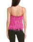 Emily Shalant Feather Spaghetti Strap Cami Women's