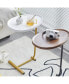 White C-Shaped Side Table, Small Sofa Table For Cough, Bedroom