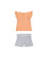 ფოტო #2 პროდუქტის Baby Girl Shirt and Short Set