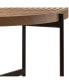 Фото #6 товара Modern Thread Design Round Coffee Table, MDF Table Top With Cross Legs Metal Base(Set Of 2 Pcs)