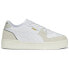 Фото #1 товара Puma Ca Pro Lux Snake Lace Up Mens Off White, White Sneakers Casual Shoes 39012