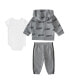 ფოტო #2 პროდუქტის Baby Boys Fleece Jacket, Bodysuit and Pants, 3 Piece Set