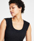 Фото #2 товара Women's Scoop-Neck Textured Bodysuit, Created for Macy's