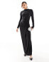 Фото #2 товара Daska exclusive high neck maxi dress in black