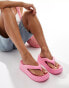 Фото #1 товара Truffle Collection wedge thong toe pool sandals in pink