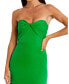 Фото #4 товара Women's Crepe Strapless Twist Top Fitted Midi Dress