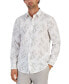 Фото #1 товара Men's Dotted Floral Print Long-Sleeve Button-Up Shirt, Created for Macy's