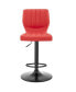 Bardot Adjustable Faux Leather Swivel Bar Stool