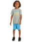 ფოტო #1 პროდუქტის Little Boys Essential Heather Football T-Shirt & Shorts, 2 Piece Set