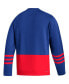 ფოტო #4 პროდუქტის Men's Royal New York Rangers Logo Aeroready Pullover Sweater