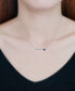 Imitation Sapphire Polished Bar Necklace, 16" + 2" extender, (Also in Lab-Grown Ruby), Created for Macys