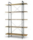 Фото #1 товара Amrit Wood Shelf Metal Frame Etagere Bookcase Five-Shelf Media Center