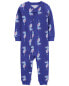 Toddler 1-Piece Peacock 100% Snug Fit Cotton Footless Pajamas 5T