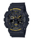 Фото #1 товара Часы и аксессуары, CASIO, G-Shock мужские аналогово-цифровые черные наручные часы 51.2 мм, GA100CY-1A