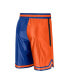 Men's Blue, Orange New York Knicks Courtside Versus Force Split DNA Performance Shorts