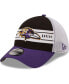 Фото #1 товара Men's Black, Purple Baltimore Ravens Team Banded 39THIRTY Flex Hat