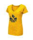 Фото #1 товара Women's Navy West Virginia Mountaineers Fan V-Neck T-shirt