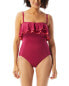 Coco Contours Agate Ruffle Bandeau One-Piece Women's