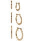 Фото #1 товара 3-Pc. Set Pavé Hoop Earrings