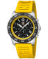 Men's Swiss Chronograph Pacific Diver Yellow Rubber Strap Watch 44mm