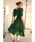 ფოტო #5 პროდუქტის Green Garden Cotton Silk Wrap Dress
