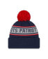 Фото #2 товара Men's Navy New England Patriots Repeat Cuffed Knit Hat with Pom