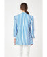 ფოტო #4 პროდუქტის Women's Striped Pocketed Blazer