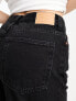 Фото #5 товара Weekday Rail mid waist loose fit straight leg jeans in black
