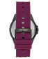 Men's Purple Silicone Strap Embossed with Steve Madden Logo Watch, 44X50mm