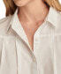 ფოტო #4 პროდუქტის Women's Cotton Pleated Cropped Shirt