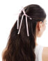 Фото #3 товара Kaiia bow ribbon hair grips in pink