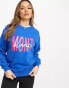 Фото #1 товара Threadbare Ski printed sweater in blue