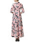 Фото #3 товара Платье для беременных с цветочным принтом kimi + kai Maternity Nursing Maxi Shirt Dress