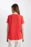 Kadın T-shirt Kırmızı C2618ax/rd93