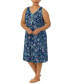 ფოტო #4 პროდუქტის Plus Size Printed Sleeveless Midi Nightgown