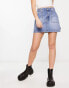 Фото #1 товара ASOS DESIGN denim cargo mini skirt in mid wash blue