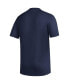 ფოტო #3 პროდუქტის Men's Navy Georgia Tech Yellow Jackets Fadeaway Basketball Pregame AEROREADY T-shirt