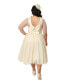 Фото #2 товара Plus Size Ivory Chiffon Lille Wedding Dress