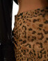 ASOS DESIGN Curve sheer maxi skirt in leopard print